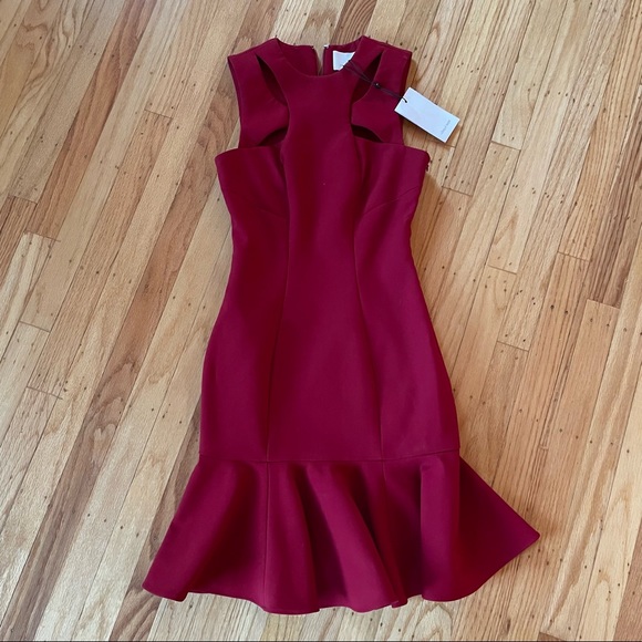 Cinq a Sept crimson cocktail dress NWT - Picture 2 of 4